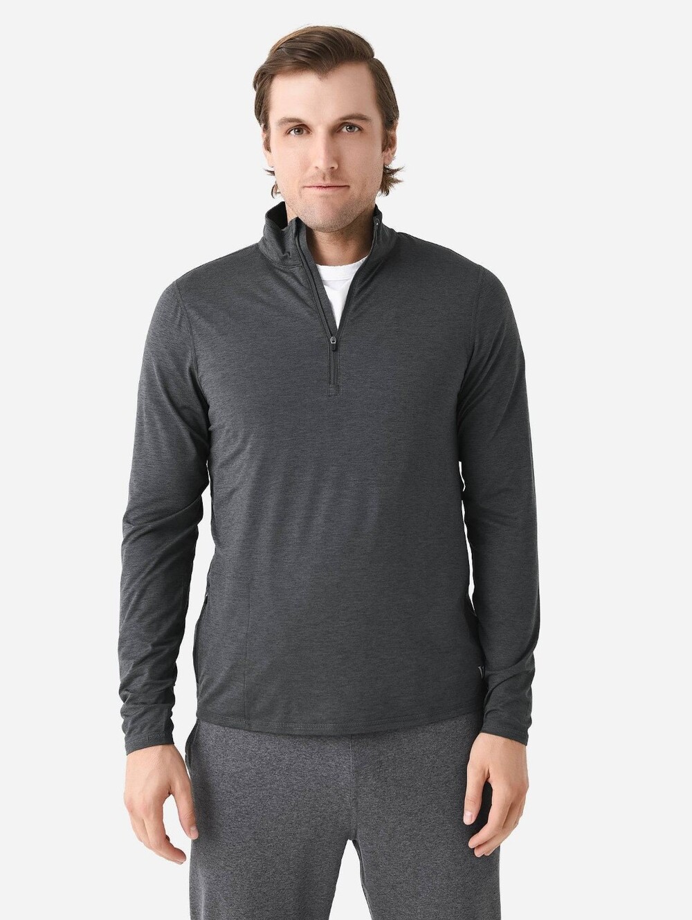 Vuori Men's Ease Performance Half Zip - Charcoal Heather - Large